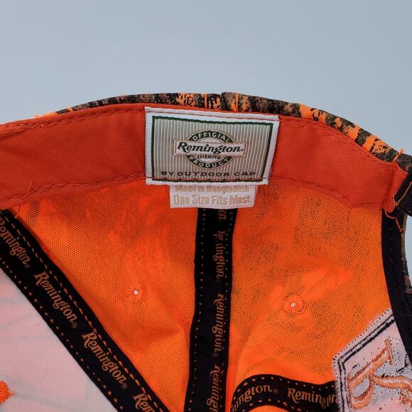 Remington Orange Camo Strapback Baseball Hat Cap - Picture 7 of 7